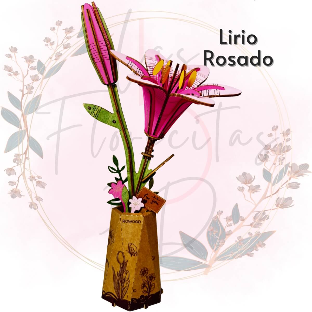 ¡Hermosa Flor Armable 3D!